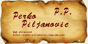 Perko Piljanović vizit kartica